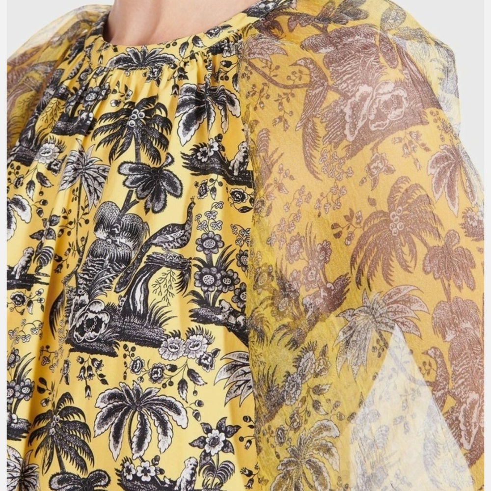 STAUD Yellow and Black Patterned Blouse - Picture 2 of 5